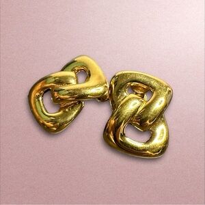 Vintage 1980โs Napier Gold Colour, Chain Screw On Earrings